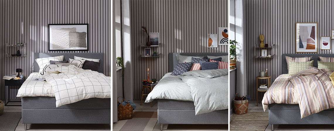 Chambre à coucher en trois styles différents 