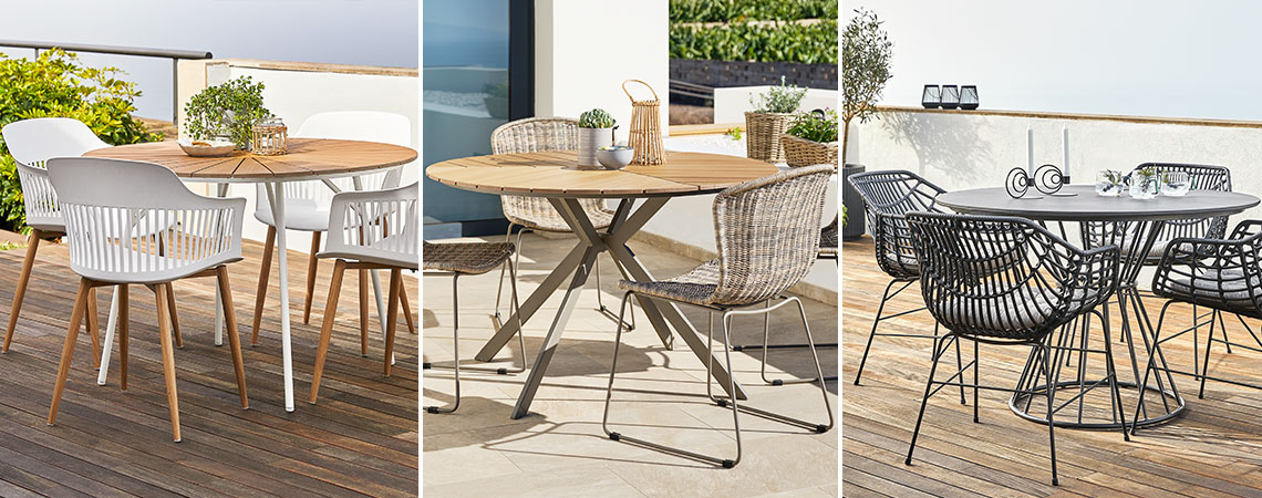 Tre tavoli da giardino adatti ad ogni spazio esterno
