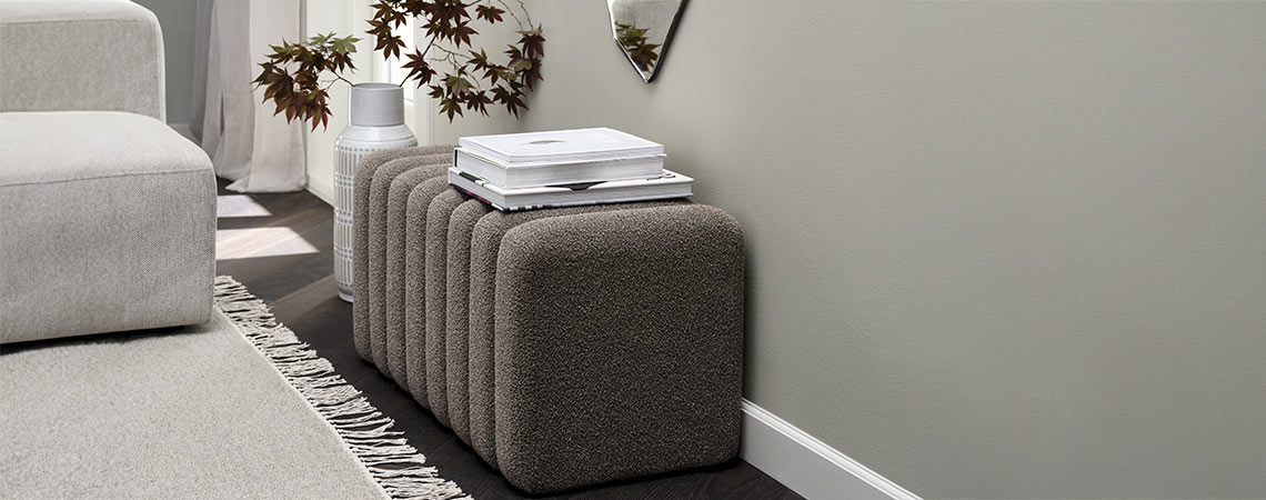 Banc d'entrée en couleur sable foncé