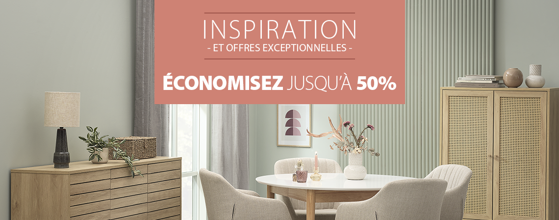 Économisez jusqu'à 50% Inspiration et des offres exceptionnelles - Économisez jusqu'à 50%