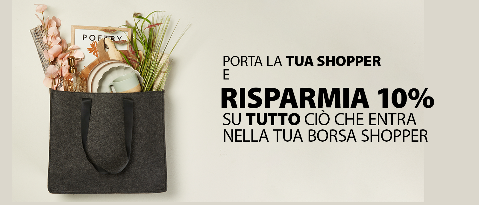 Porta la tua borsa shopper!