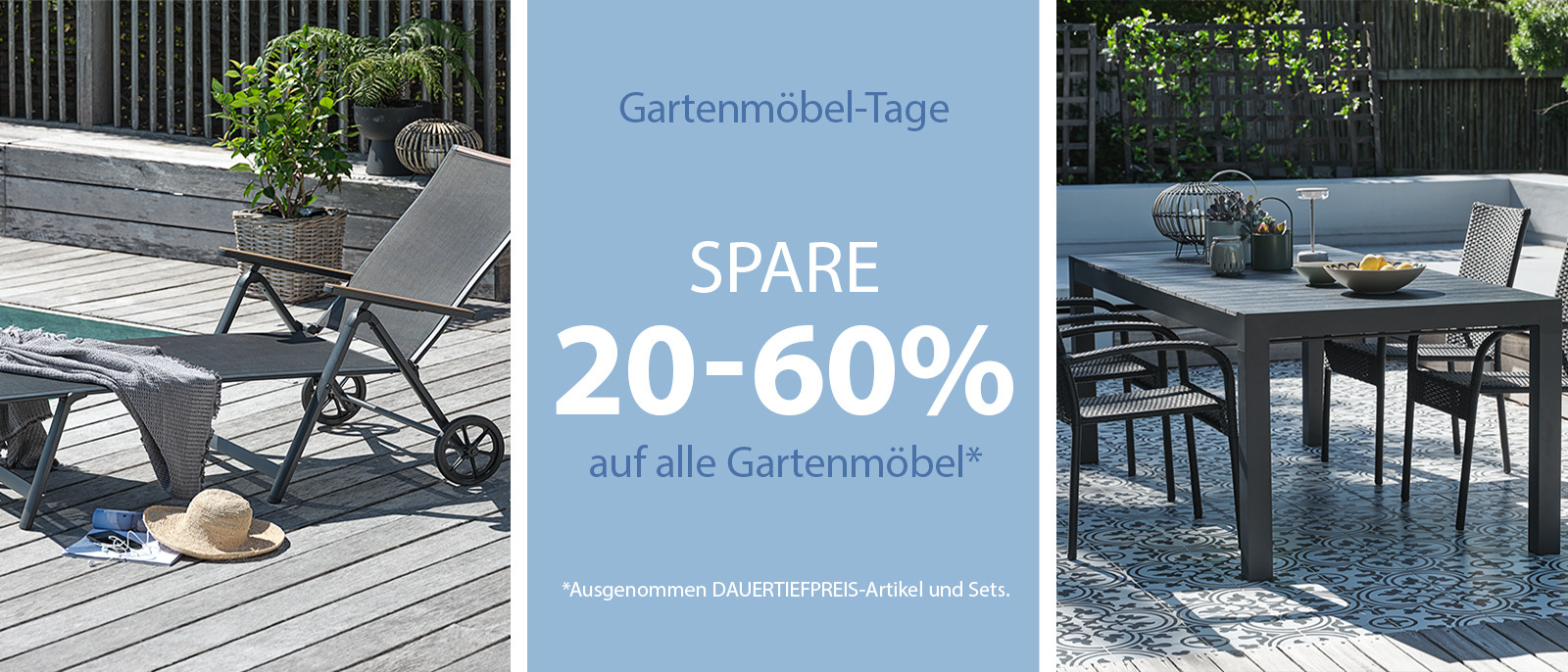 Gartenmöbel-Tage - Spare 20-60% Gartenmöbel-Tage - Spare 20-60%