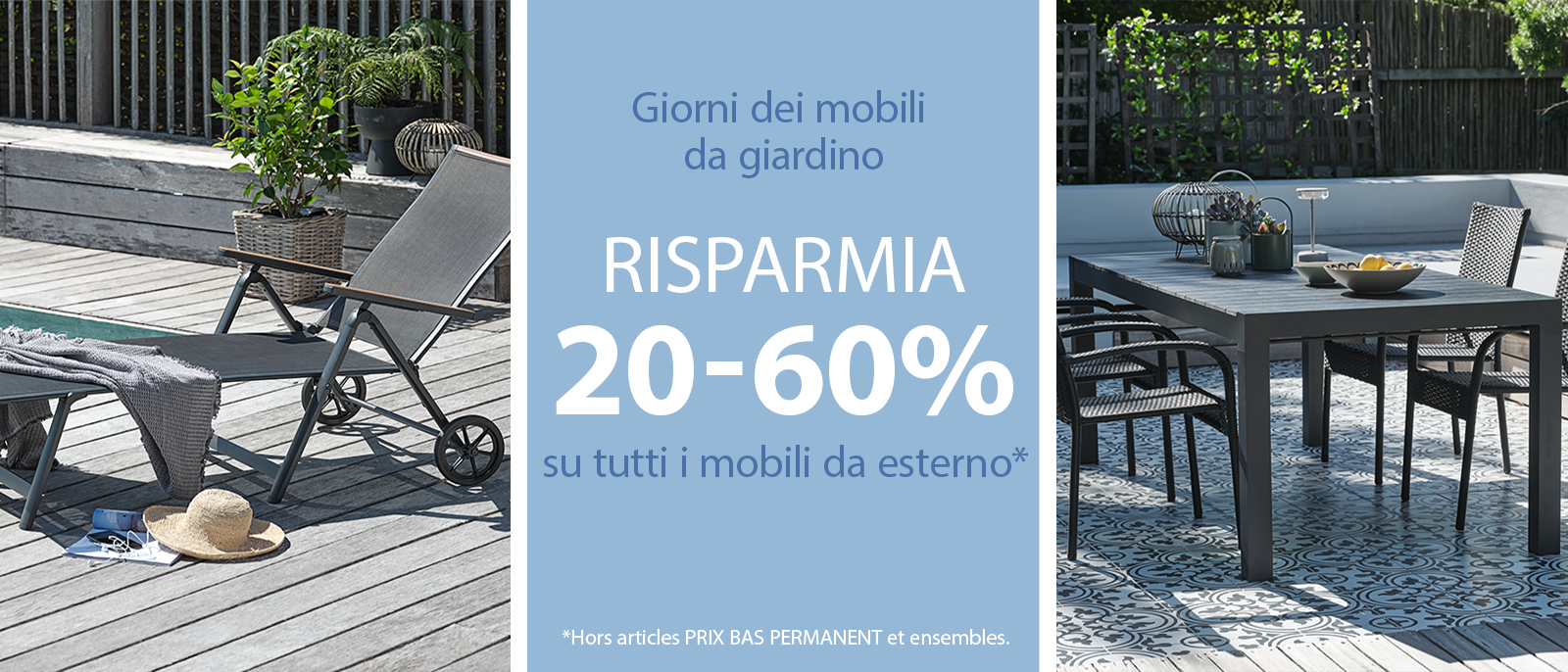 Giorni dei mobili da giardino