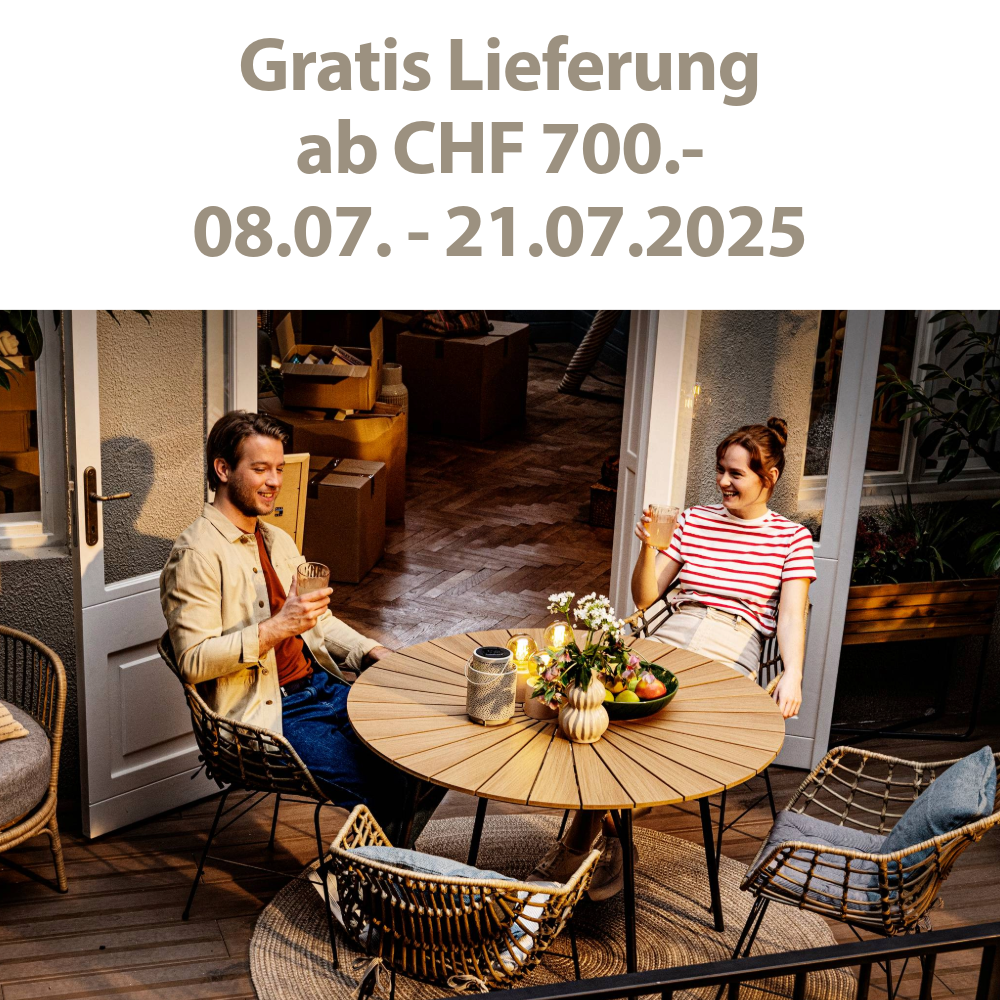 Kostenlose Lieferung ab CHF 700.-