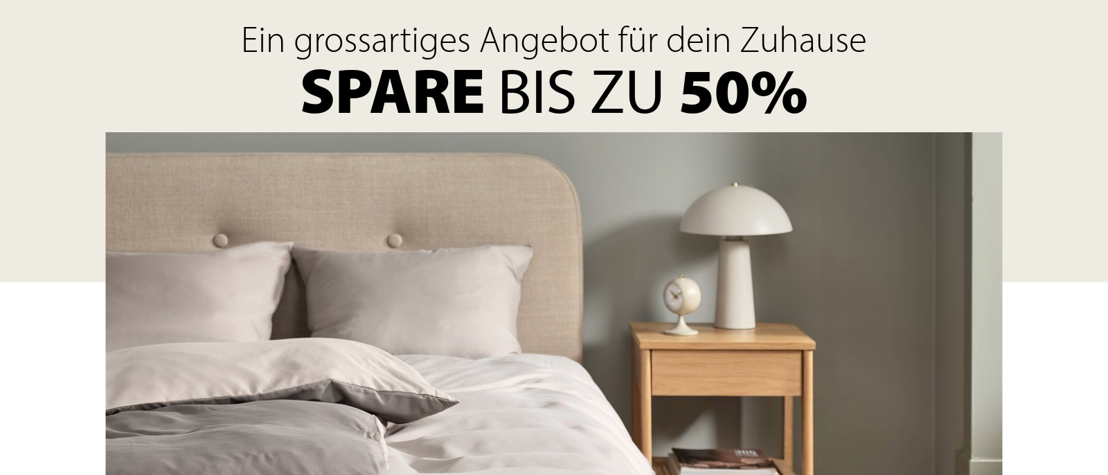 Spare bis zu 50%