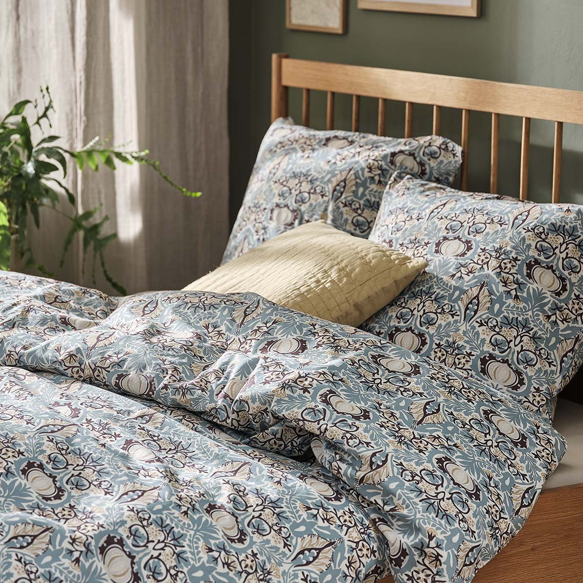 Parure de lit en coton colorée au design inspiré de l’Art déco