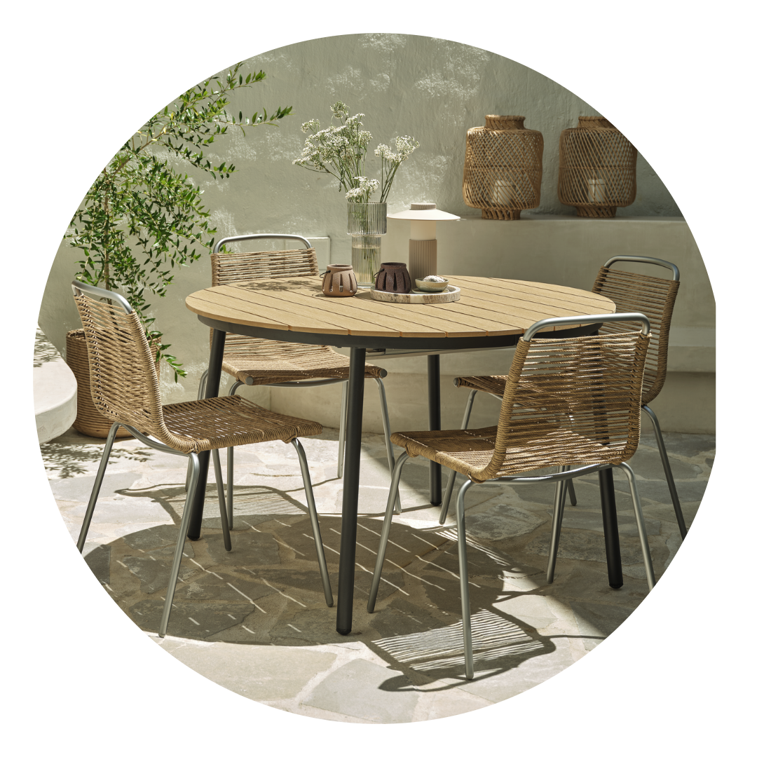 Tables et chaises de jardin