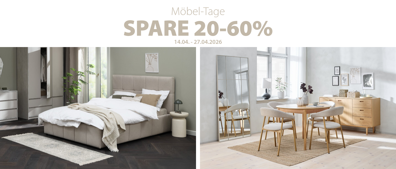 Möbel-Tage - Spare 20-60%