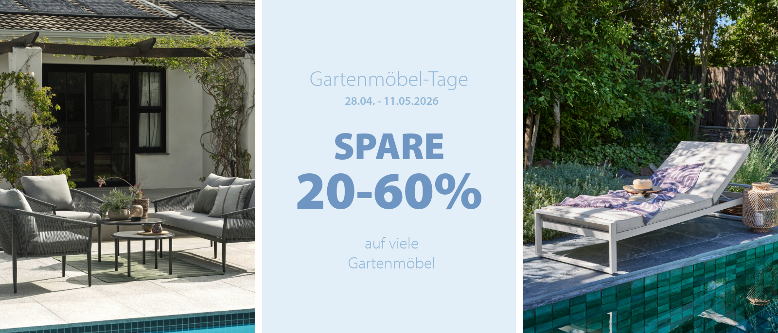 Gartenmöbel-Tage - Spare 20-60%