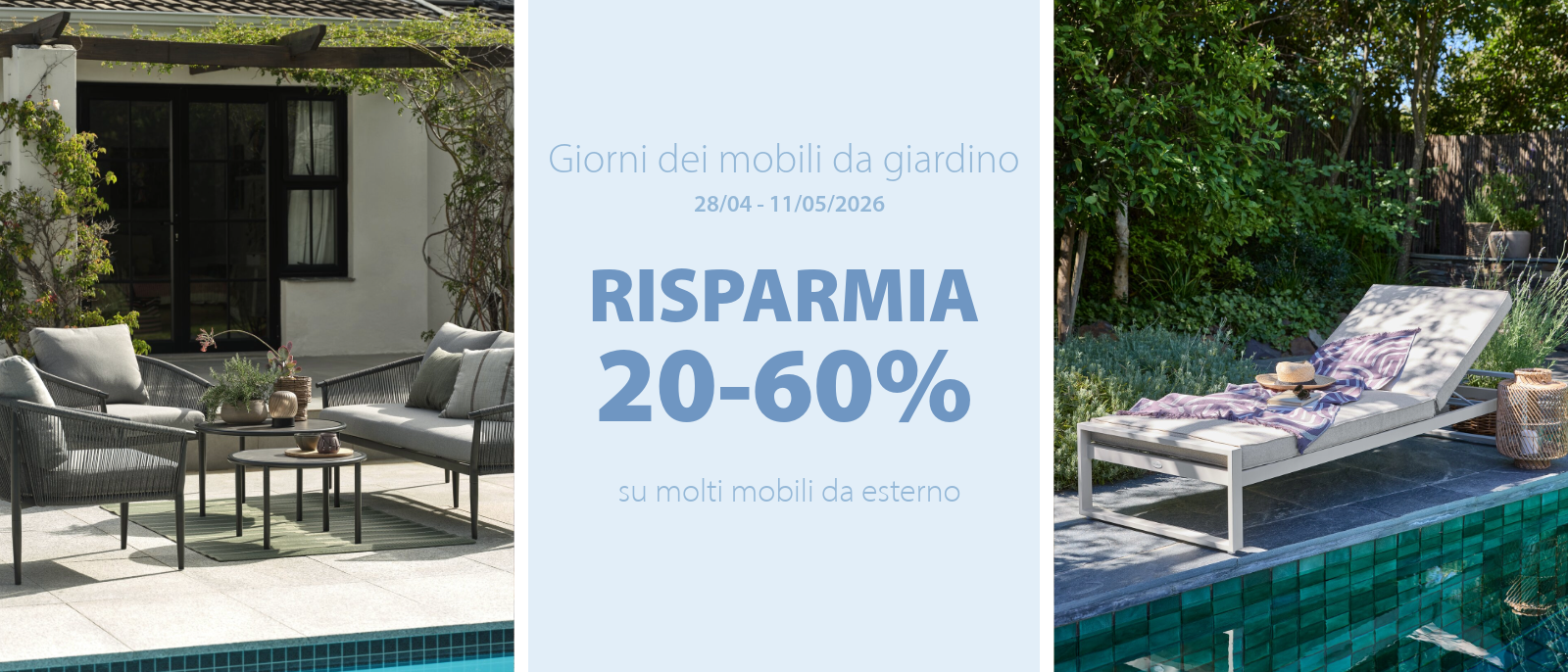 Giorni dei mobili da giardino 