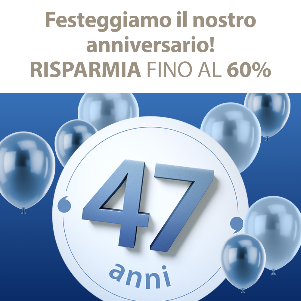 È il nostro anniversario - risparmia fino al 60%