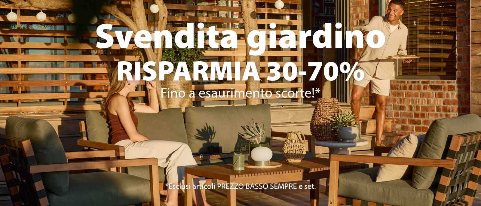 Svendita giardino - risparmia 30-70% su tutti i mobili da esterno