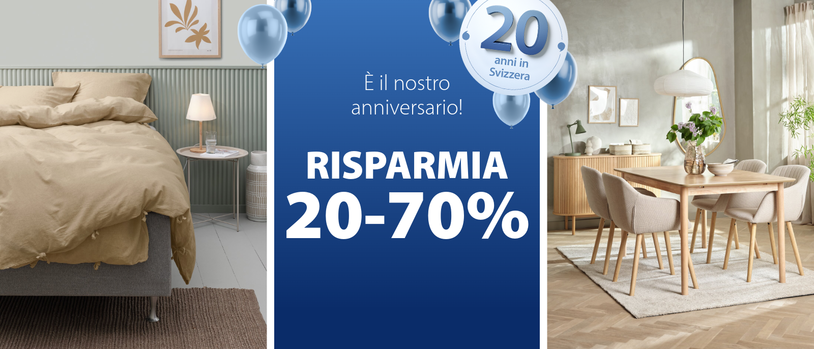 Festeggiamo il nostro anniversario - 20 anni di JYSK in Svizzera